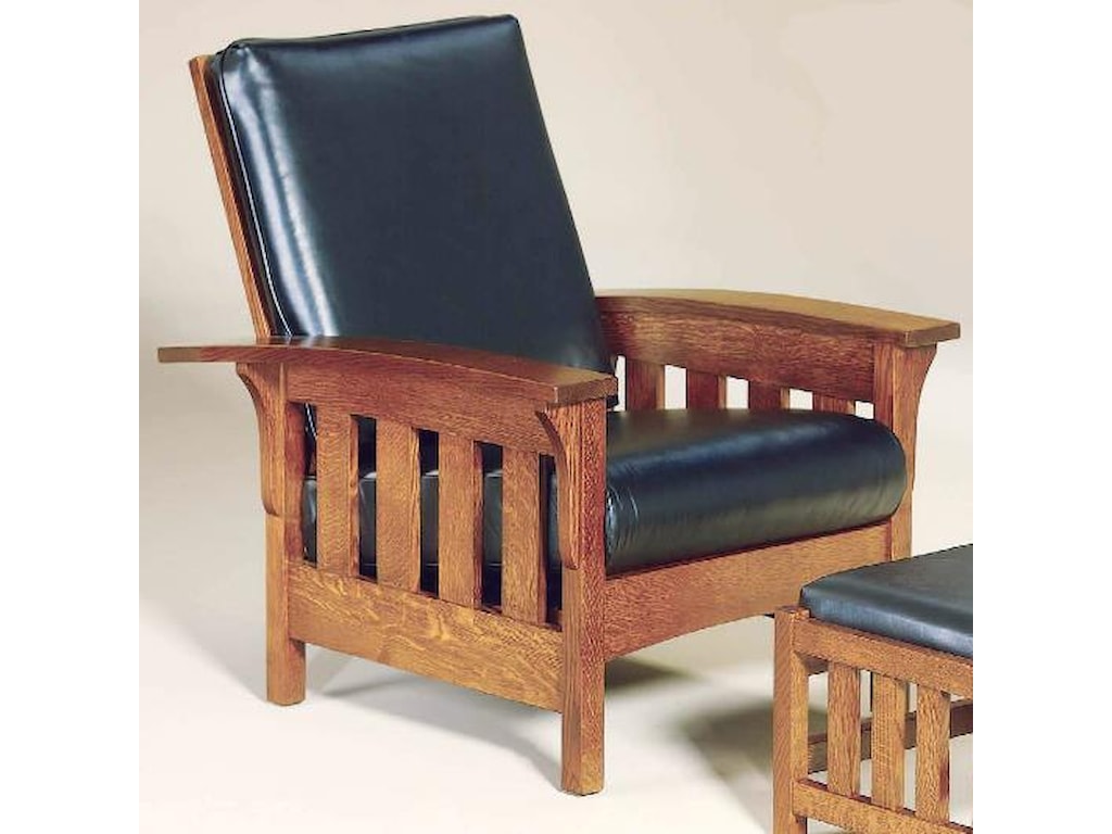 Amish Upholstery Mission Style Bow Arm Chair By Aj S Furniture At Dunk Bright Furniture