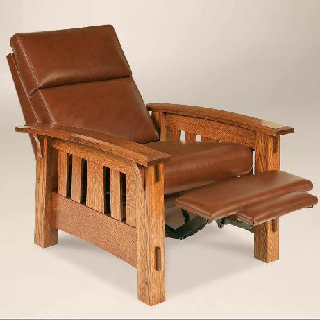 Aj S Furniture Amish Upholstery 925 Mr Mccoy High Leg Mission Recliner Dunk Bright Furniture High Leg Recliner