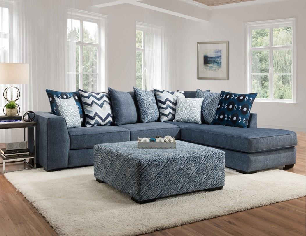 Albany 0342 Tussah Blue 121 12433 1 122 12433 2 Two Piece Sectional Furniture Fair North Carolina Sectional Sofas