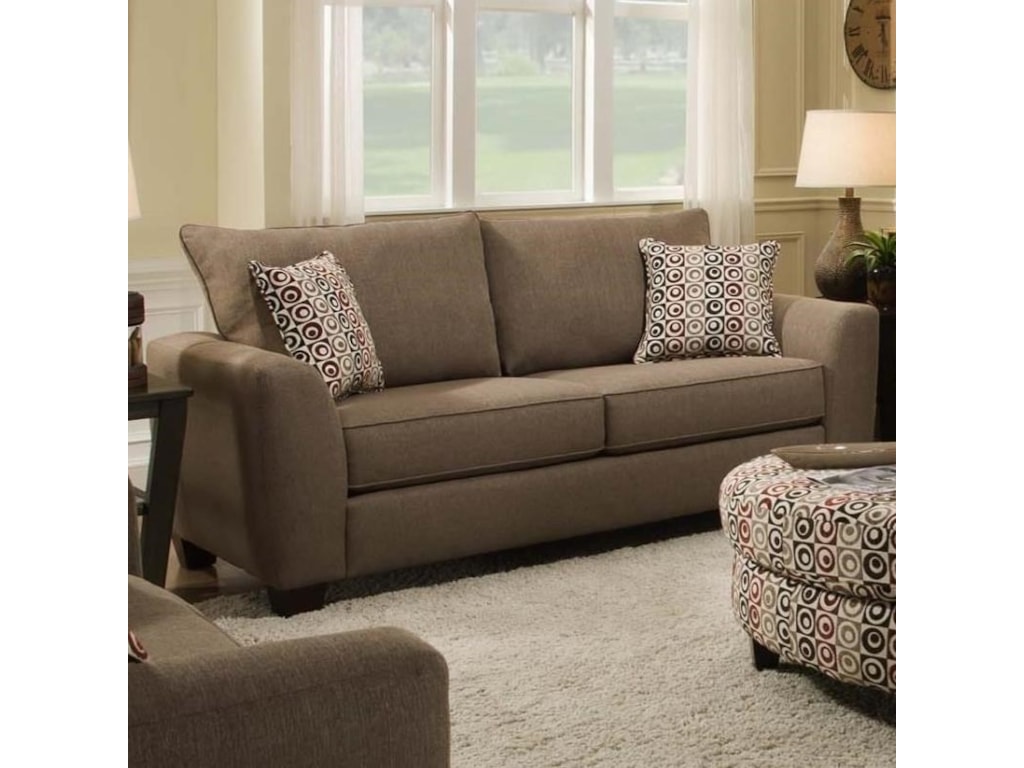Albany 0416 Full Loveseat Sleeper With Track Arms Value City Albany 0416full Sleeper