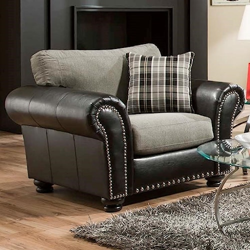 albany 932 chair with fabric leather combination a1 furniture