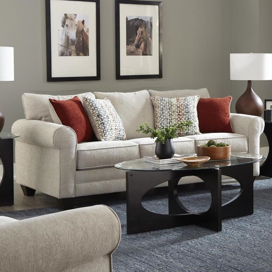 Albany 2214 Casual Sofa With Rolled Arms A1 Furniture Mattress Sofas