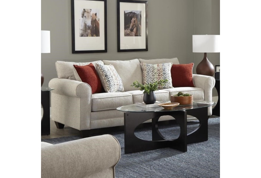 Albany 2214 Casual Sofa With Rolled Arms A1 Furniture Mattress Sofas