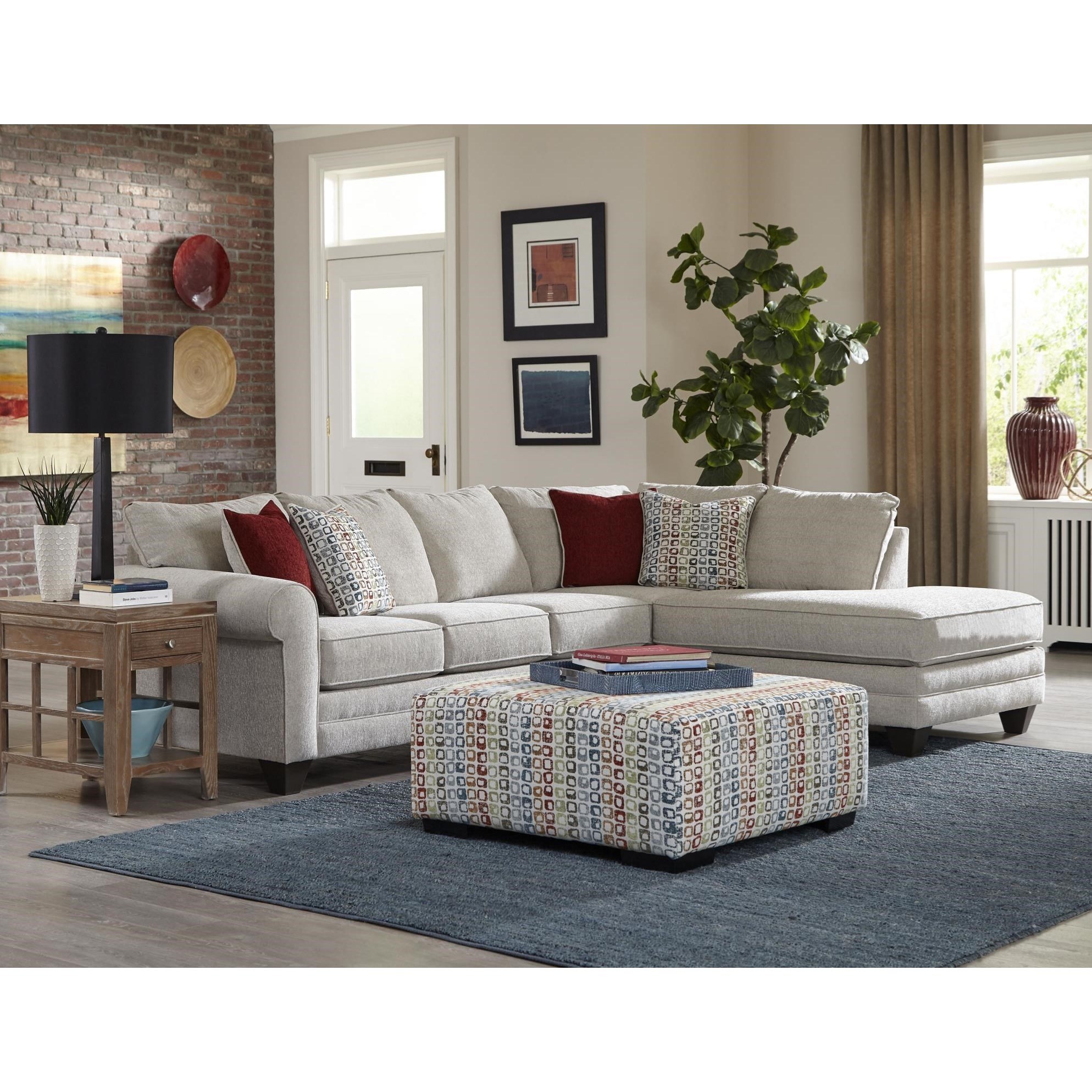 Albany 2214 Casual Cocktail Ottoman | A1 Furniture ...