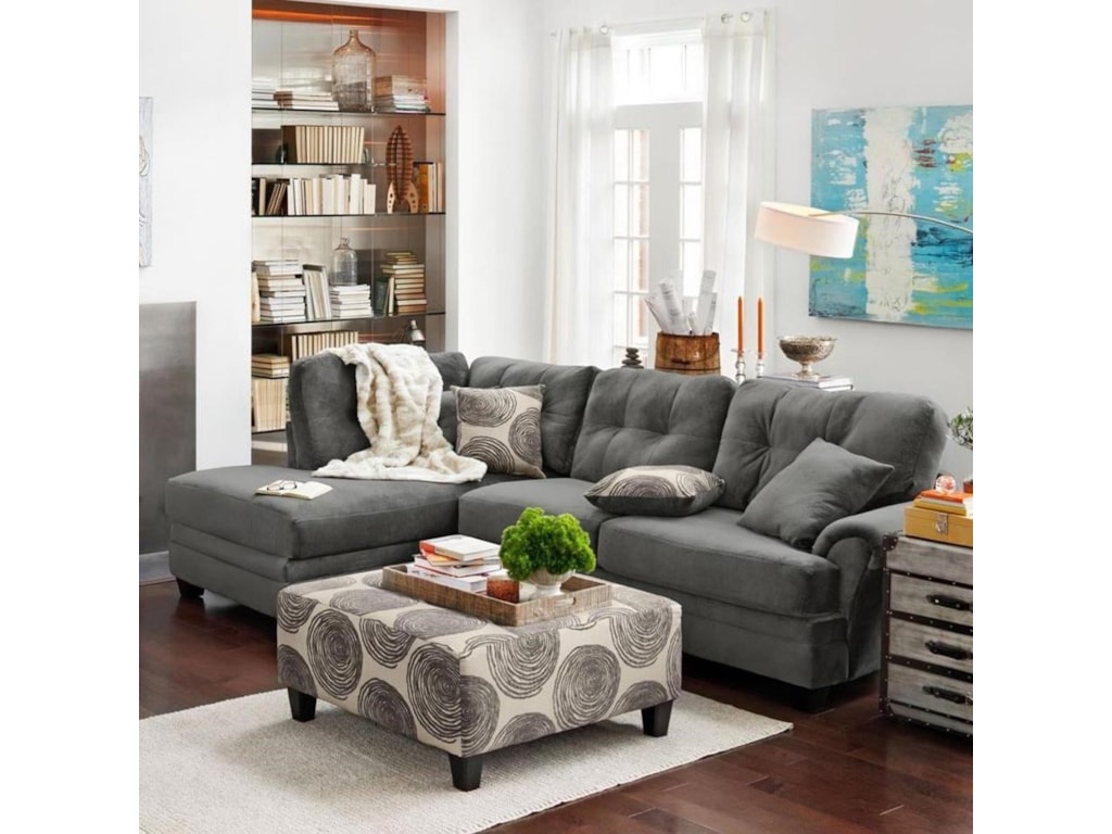 8632 Transitional Sectional Sofa With Laf Chaise By Albany At Household Furniture