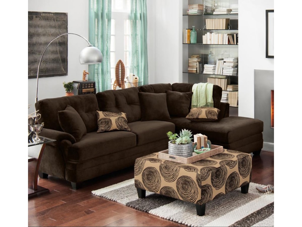 8632 Transitional Sectional Sofa With Chaise By Albany At Household Furniture