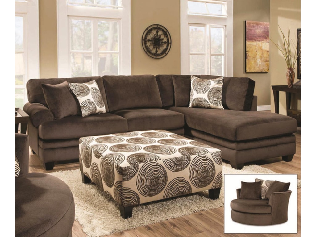 Albany 8642 Transitional Sectional Sofa With Chaise Furniture And Albany 8642sectional