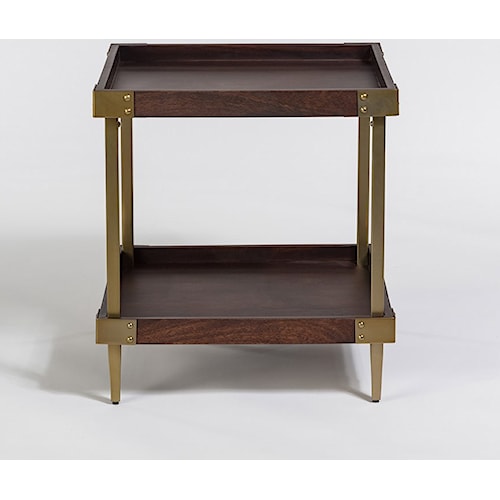 Alder Tweed Avenue Square End Table With Tray Top Furniture Mart Alder Tweed Avenue Square End Table With Tray Top
