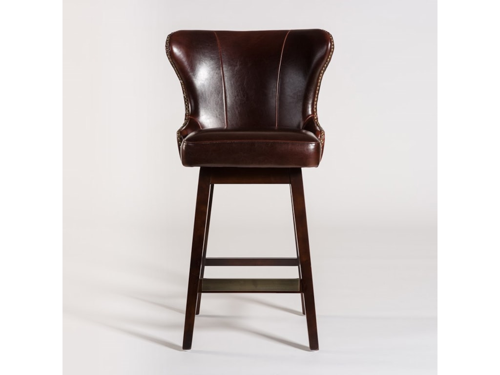 Rockwell Upholstered Leather Bar Stool With Swivel Seat By Alder Tweed At Furniture Mart Colorado Rockwell Upholstered Leather Bar Stool With Swivel Seat By Alder Tweed At Furniture Mart Colorado