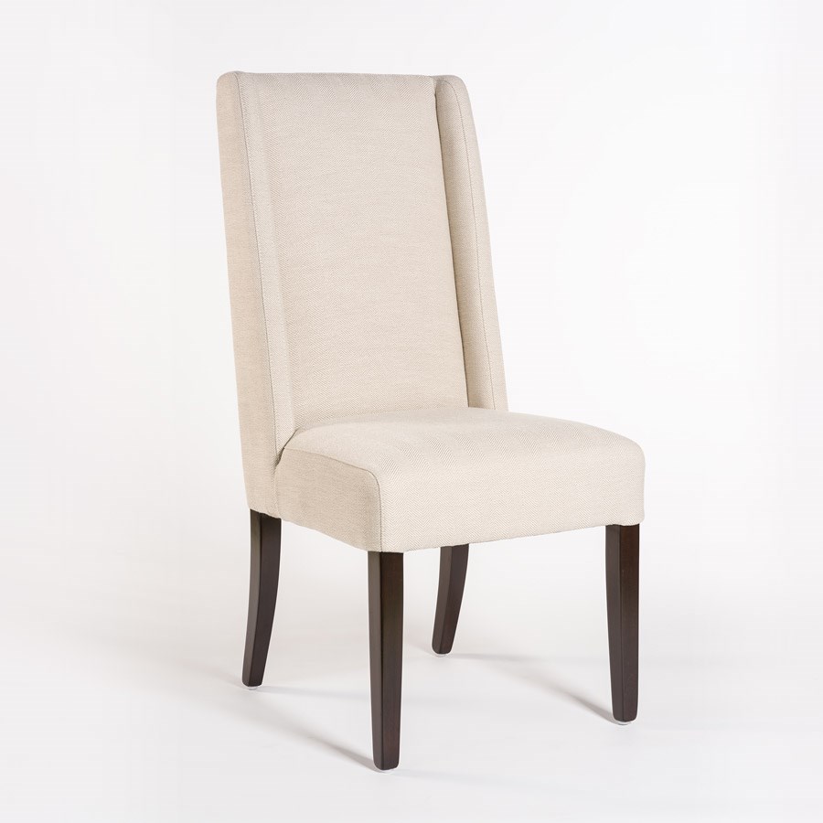 Alder Tweed Tribeca Parsons Style Side Chair With Tapered Legs