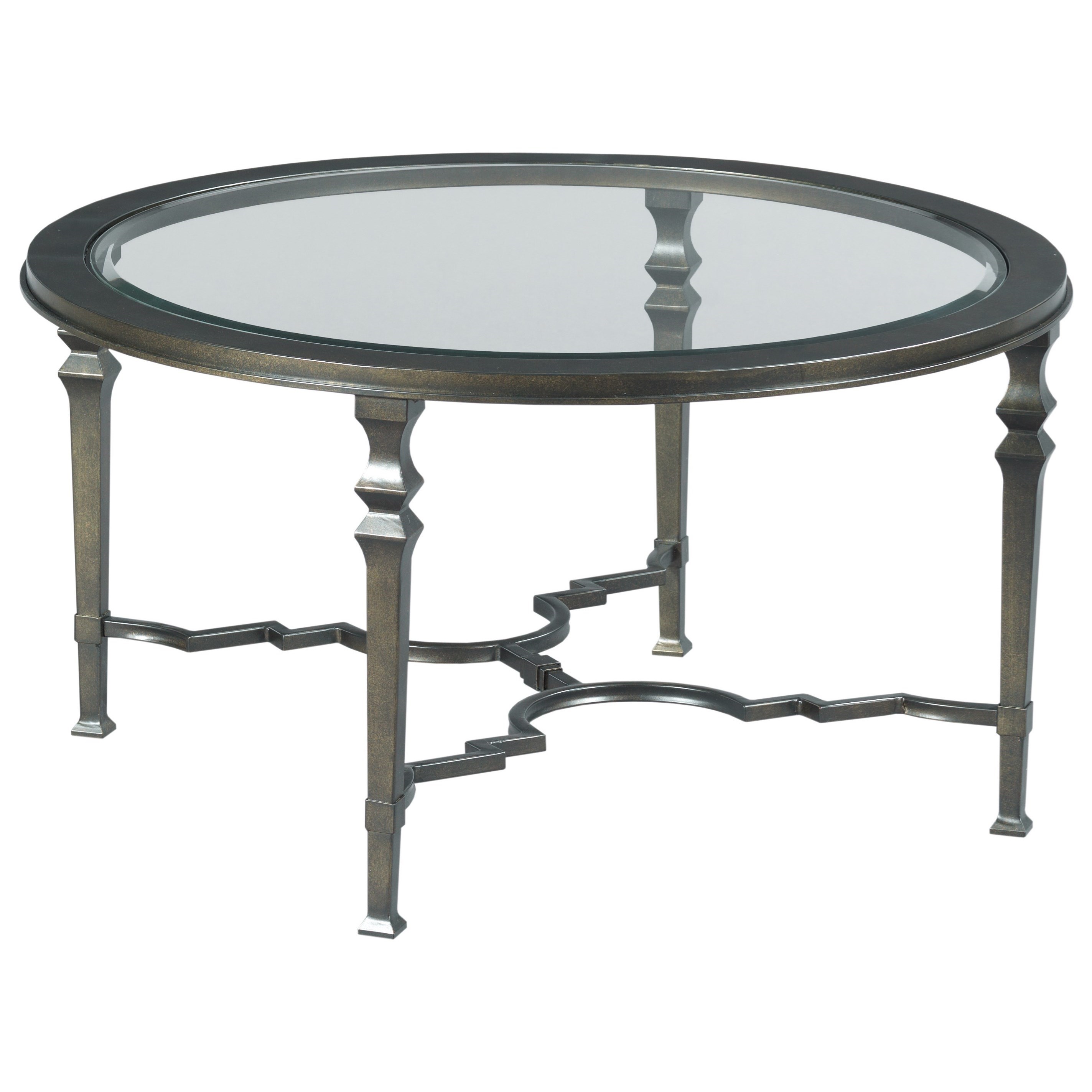 Alexvale Paragon H840911 Metal Round Cocktail Table With Glass Top Northeast Factory Direct Cocktail Coffee Tables