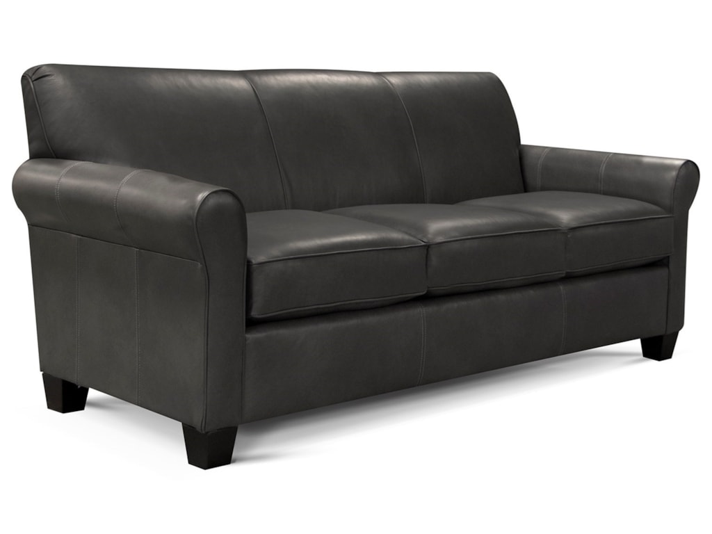 Alexvale V460 Transitional Leather Sofa With Rolled Arms Steger S Alexvale V460leather Sofa