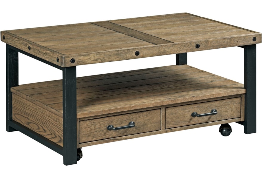 Alexvale Workbench H790913 Small Rectangular 2 Drawer Tail Table Northeast Factory Direct Coffee Tables Drawer Tail Table