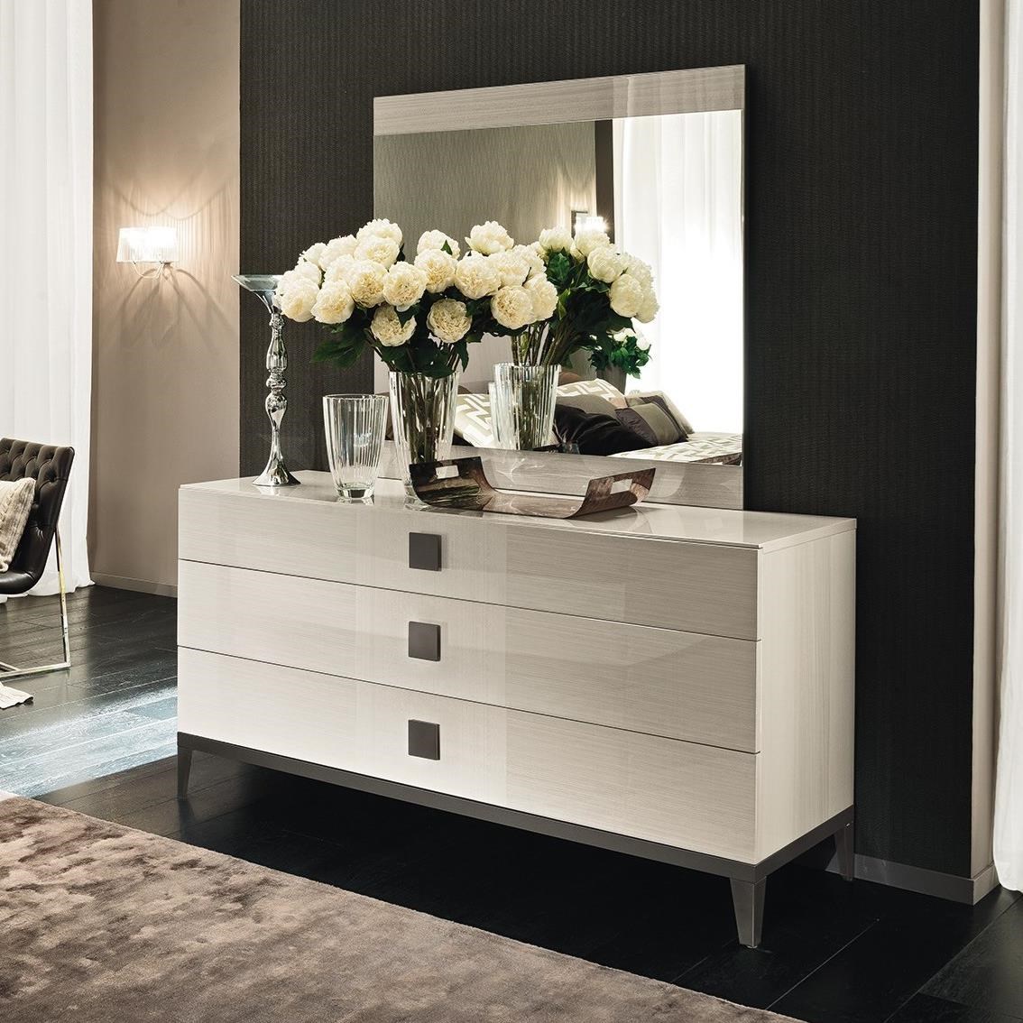 Alf Italia Mont Blanc 3 Drawer Dresser And Mirror Stoney Creek
