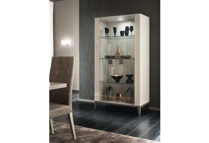 Alf Italia Mont Blanc 2 Door Curio Cabinet With 3 Shelves