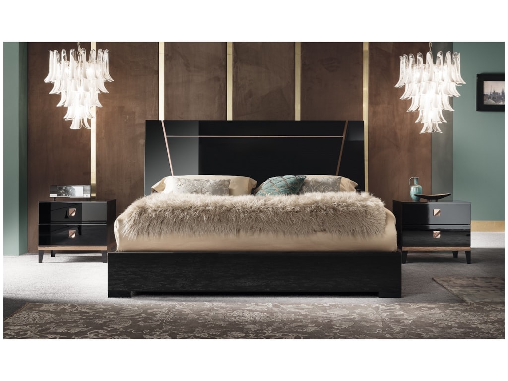Alf Italia Mont NoirQueen Platform Bed