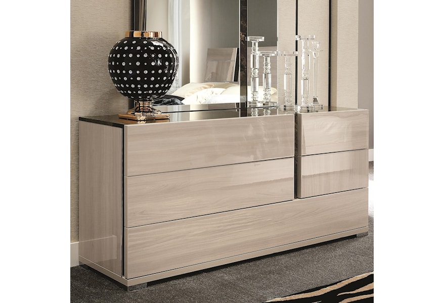 Alf Italia Teodora Kjte120 5 Drawer Dresser Corner Furniture