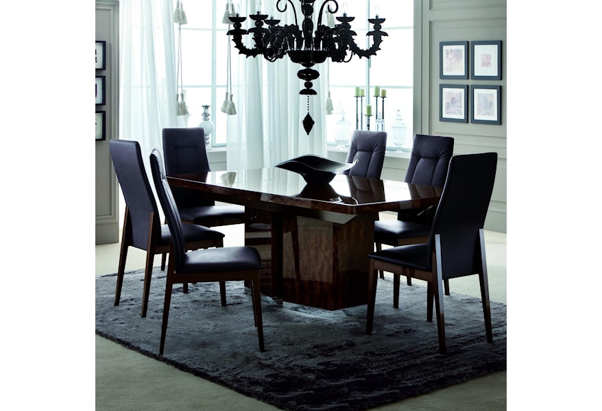 Alf Italia Torino Extendable Dining Table And Chair Set In Modern Furniture Fashion Upper Room Home Furnishings Dining 7 Or More Piece Sets
