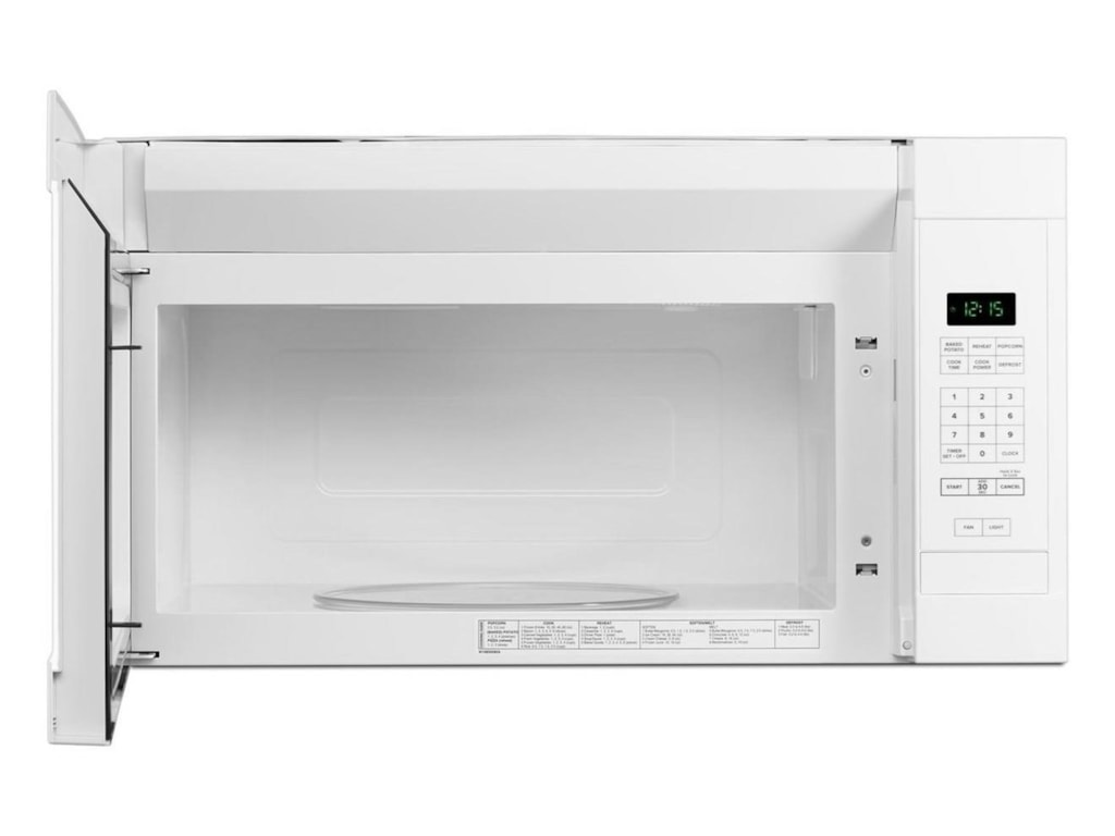 Amana Amv2307pfw1 6 Cu Ft Over The Range Microwave With Add 0 30 Amana Microwaves1 6 Cu Ft Over The Range Microwave