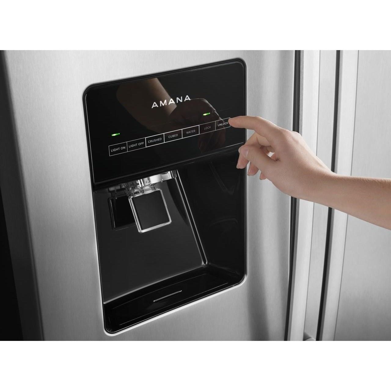 Amana Asi2575frb Side By Side Refrigerator With Dairy Center