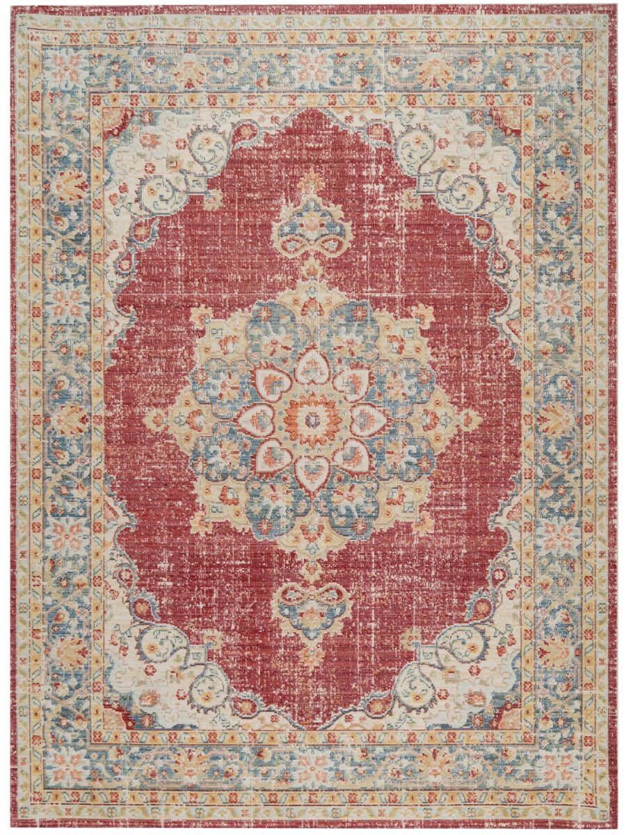 Amer Rugs Amer Century Burgundy Red Teal 7'10x10'6