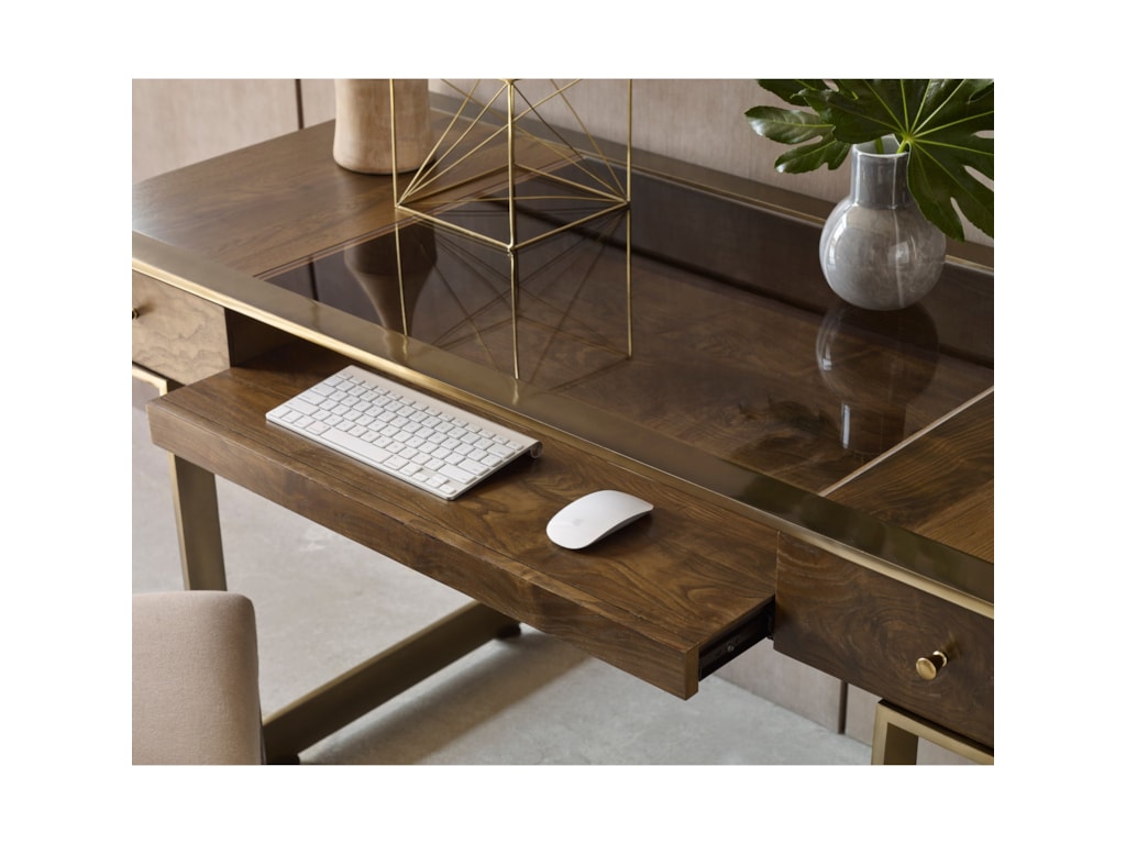 American Drew Ad Modern Organics Risden Desk With Bronze Gl Top American Drew Ad Modern Organicsrisden Desk