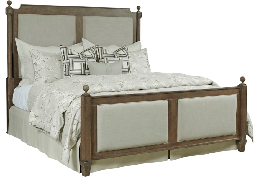 American Drew Anson Upholstered Queen Bed With Posts Stoney American Drew Anson Upholstered Queen