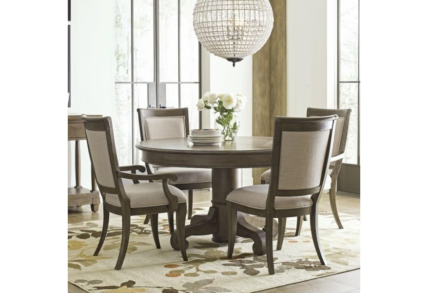 American Drew Anson Five Piece Dining Set With Buxton Round Table Value City Furniture Dining 5 Piece Sets