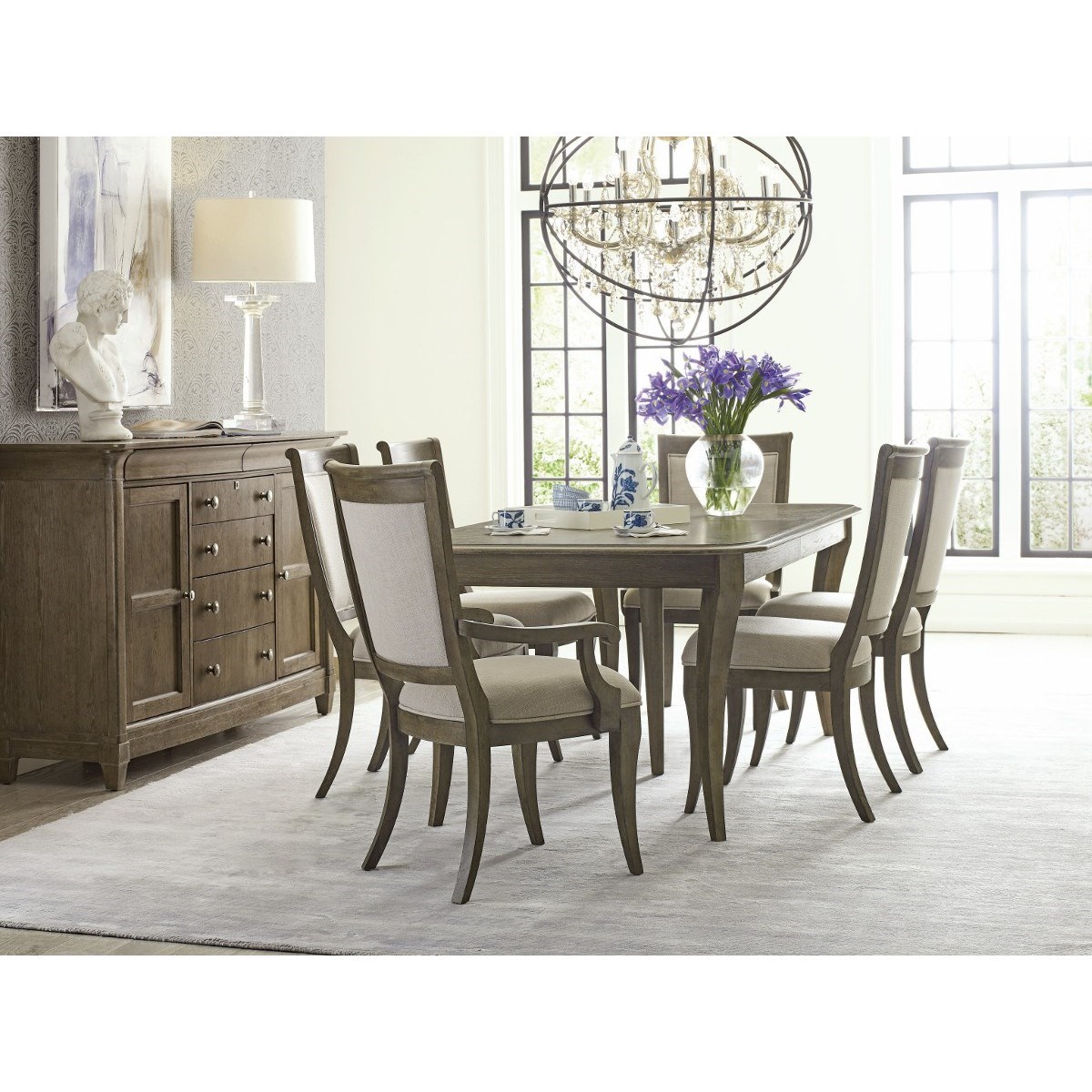 American Drew Anson Swansen Dining Table With Two 20 Leaves Howell Furniture Dining Tables
