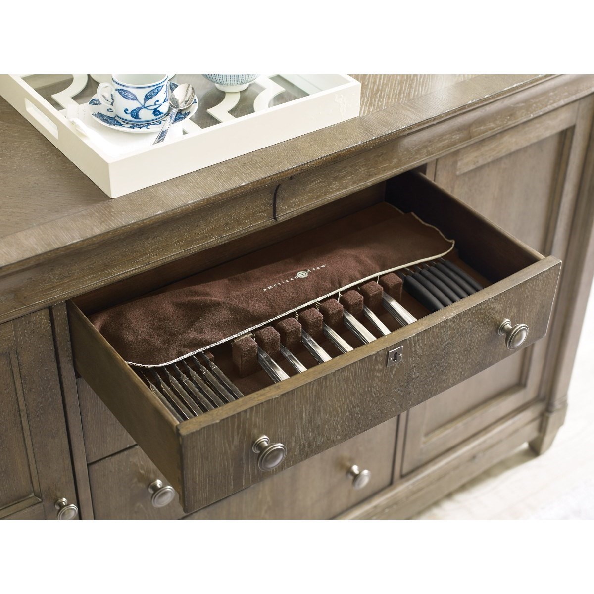 American Drew Anson Cardiff Buffet With Silverware Tray And