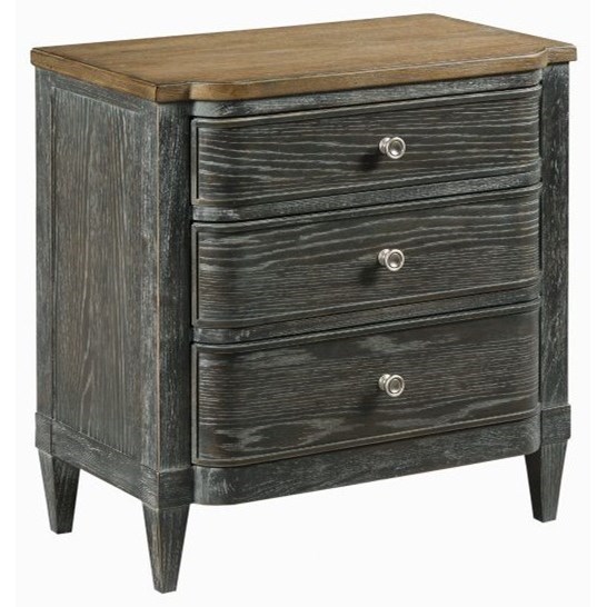 American Drew Ardennes 3 Drawer Nightstand With Usb Outlet