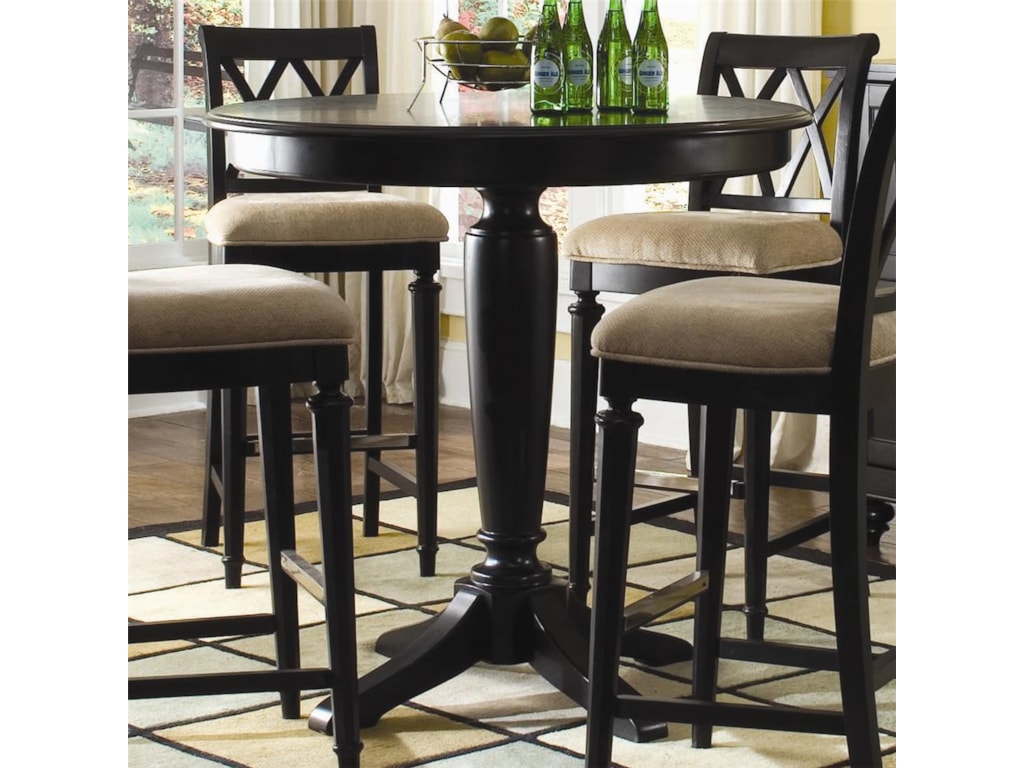 American Drew Camden - DarkBar Height Pedestal Table