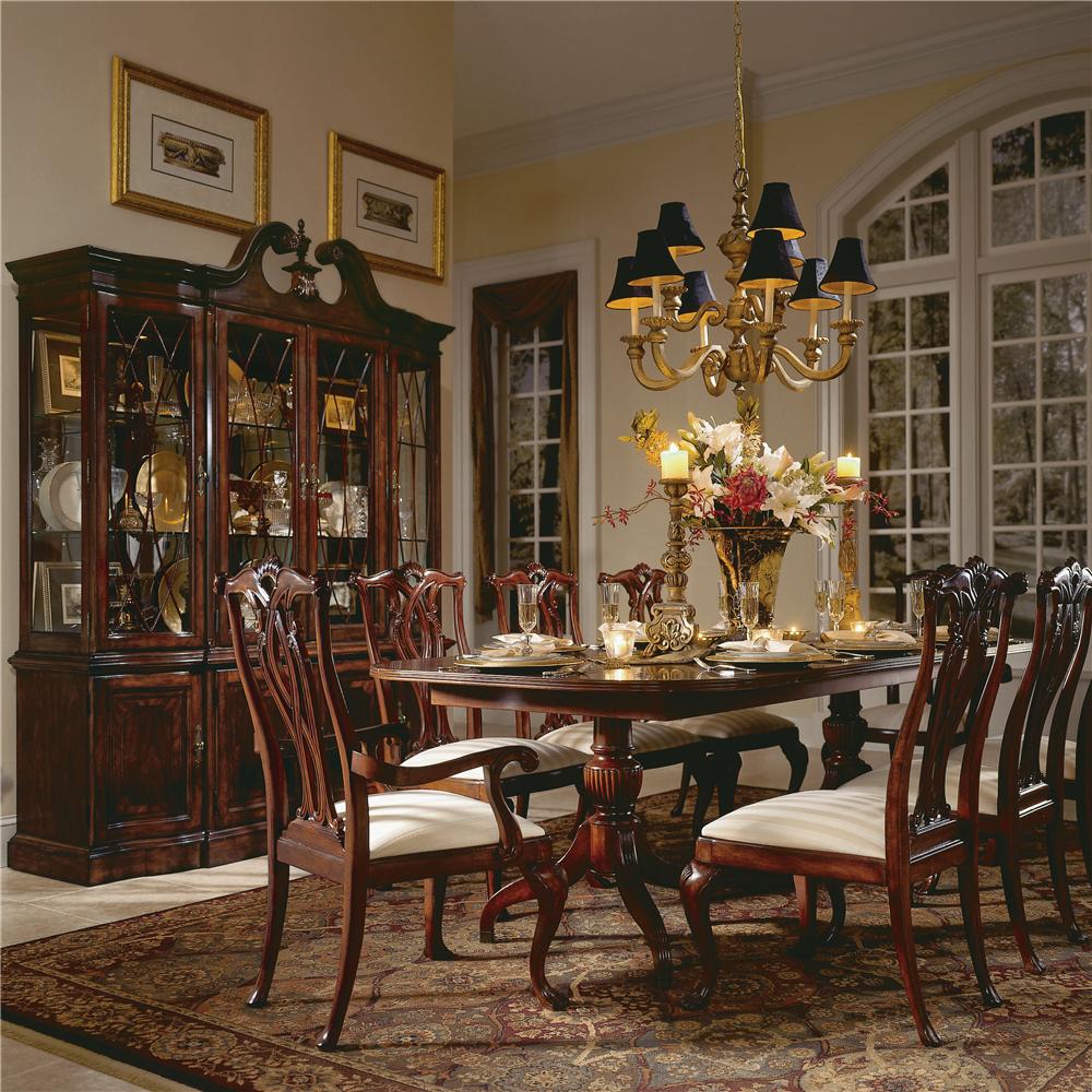 American Drew Cherry Grove 45th 9 Piece Double Pedestal Table