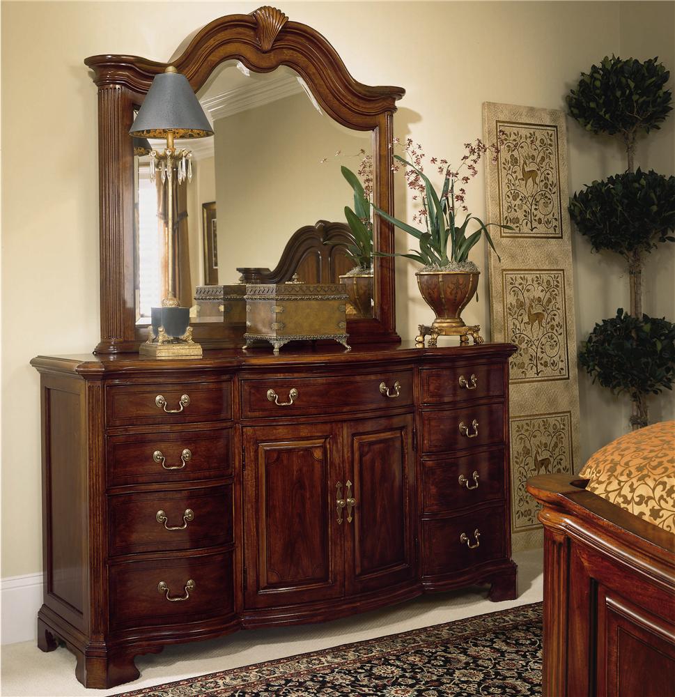 Cherry wood dresser with mirror clearance