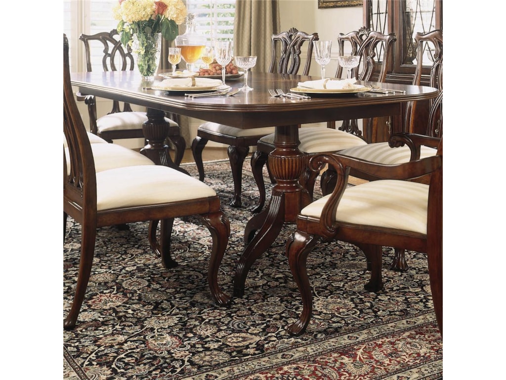 American Drew Cherry Grove 45th 792 744r Double Pedestal Dining American Drew Cherry Grove 45thpedestal Table