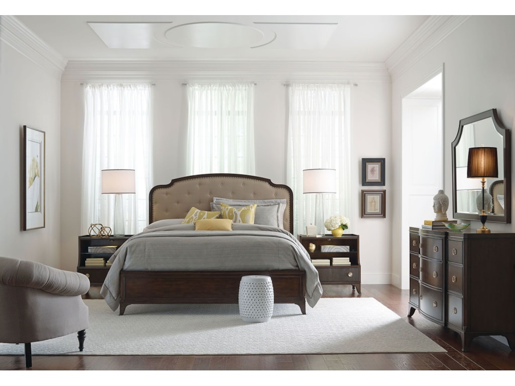 American Drew Grantham HallKing Upholstered Panel Bed