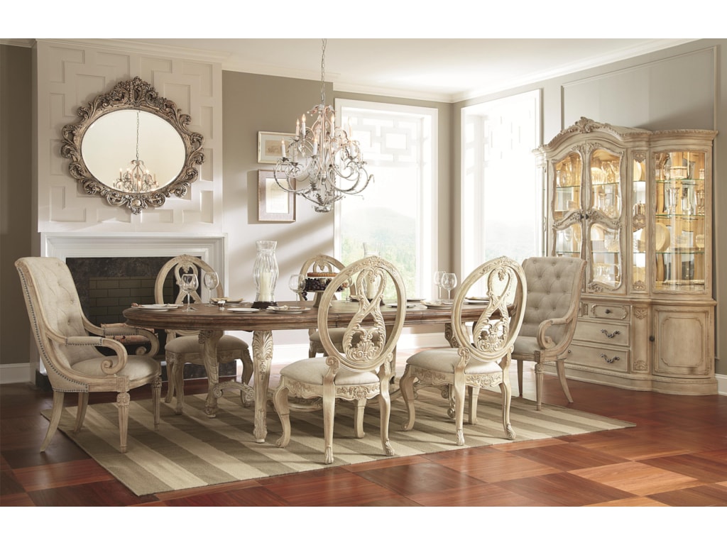 American Drew Jessica Mcclintock Home The Boutique Collection 7 Splat Back Side Chair American Drew Jessica Mcclintock Home The Boutique Collection7 Piece Dining Table Set