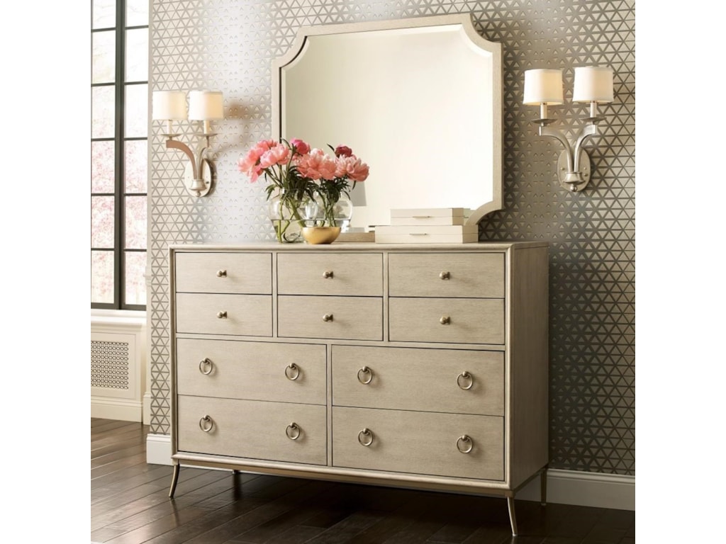 American Drew Lenox Ventura 10 Drawer Dresser And Mirror Set
