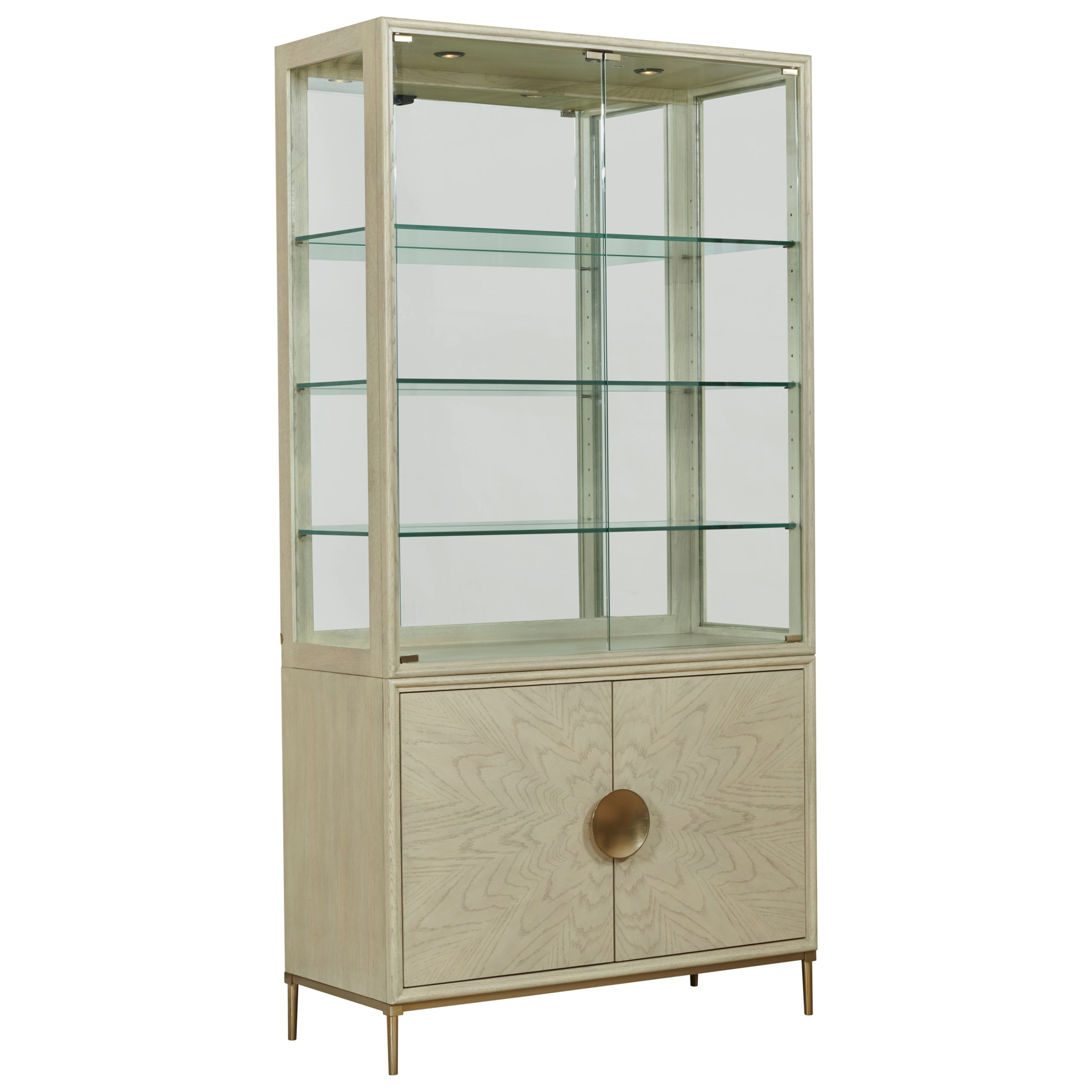 American Drew Lenox 923 830r Baltic Cabinet With Glass Shelves