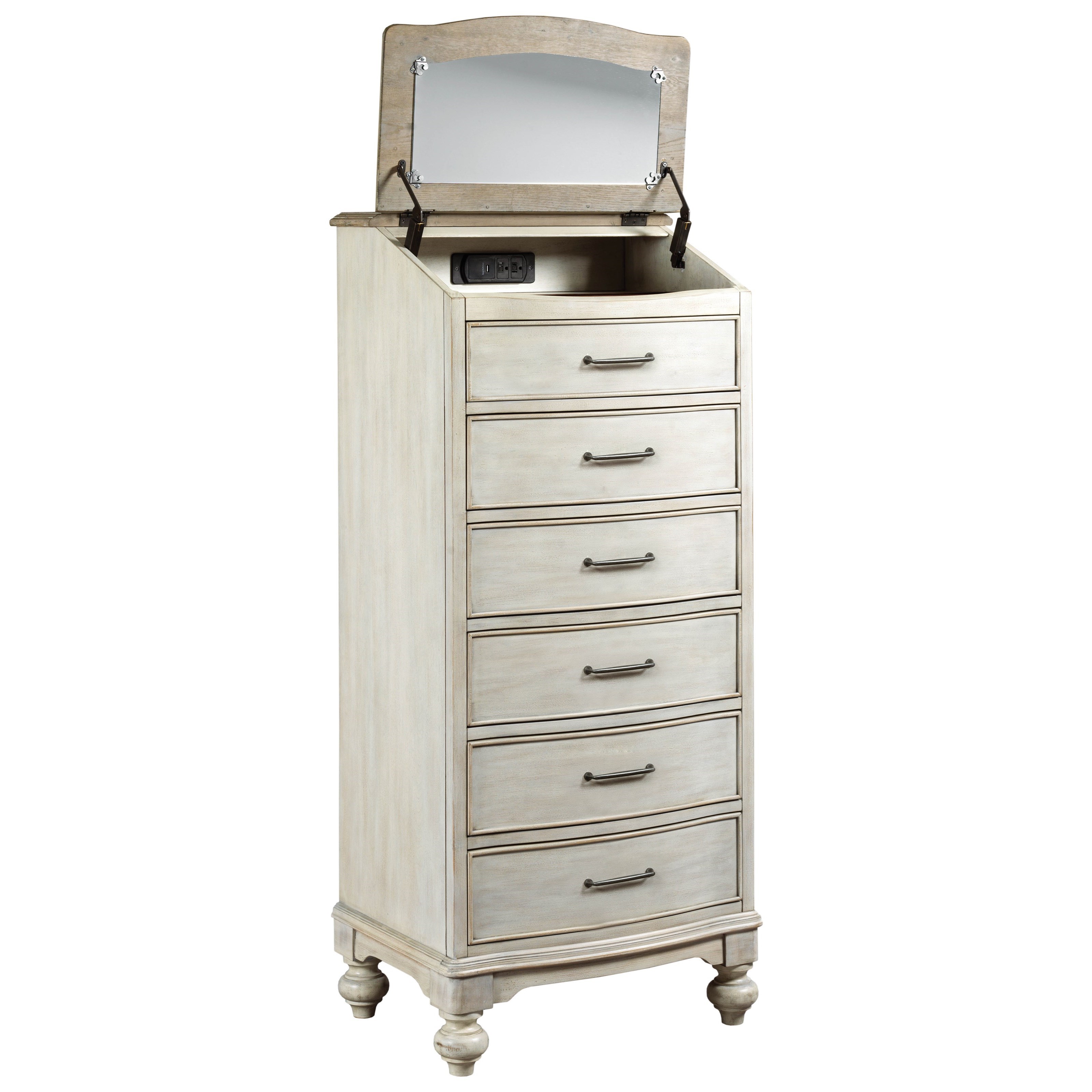 American Drew Litchfield Natick Six Drawer Lingerie Chest With Usb