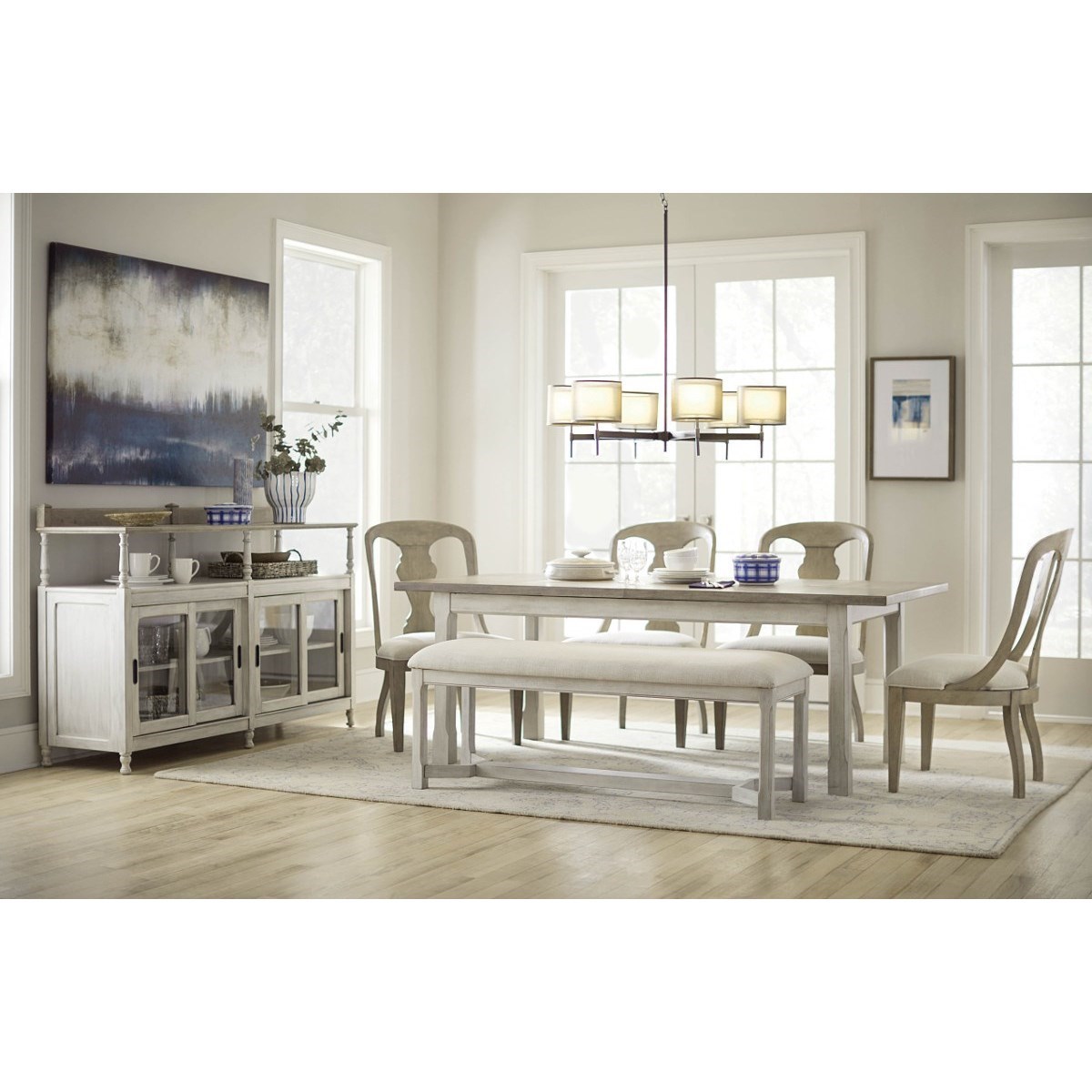 American Drew Litchfield Boathouse Dining Table With Two 18
