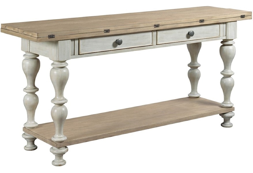 American Drew Litchfield Lakeside Flip Top Table With Two Drawers