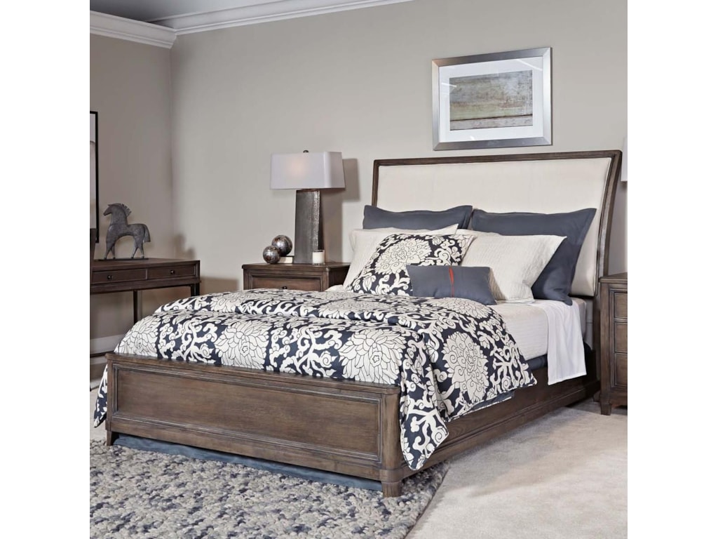 American Drew Park Studio King Sleigh Bed With Upholstered Headboard American Drew Park Studio King Sleigh Bed With Upholstered Headboard
