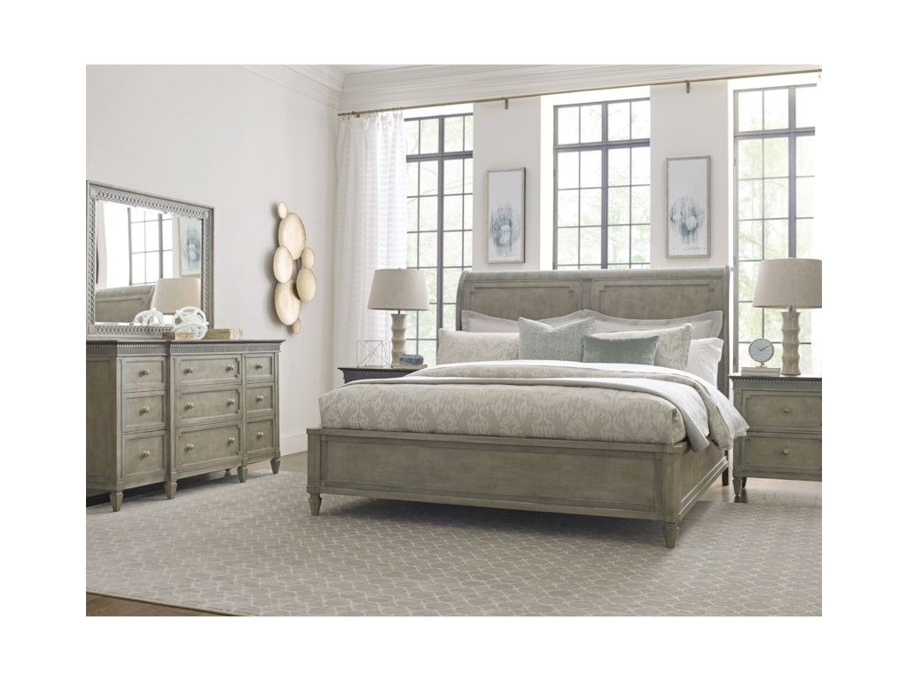 American Drew SavonaAnna Queen Sleigh Bed