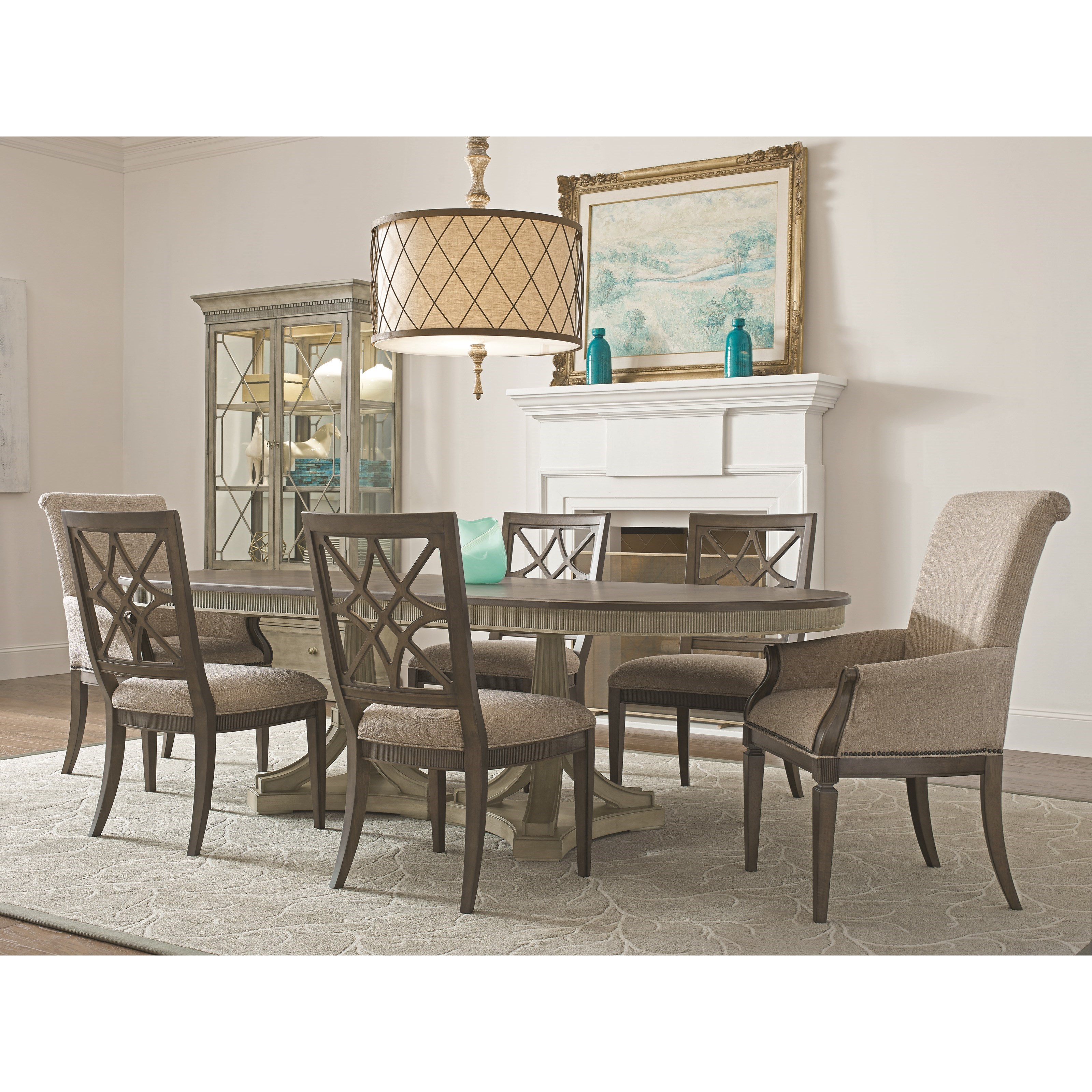 American Drew Savona 654 830r Transitional Display Cabinet With