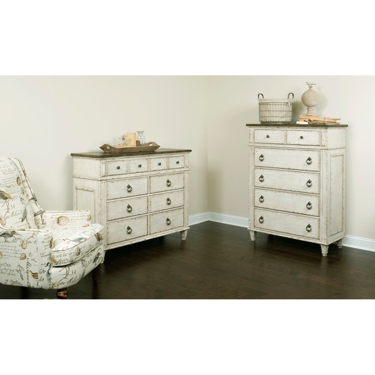 American Drew Southbury 513 131 Bureau With 8 Soft Close Drawers Hudson S Furniture Dressers