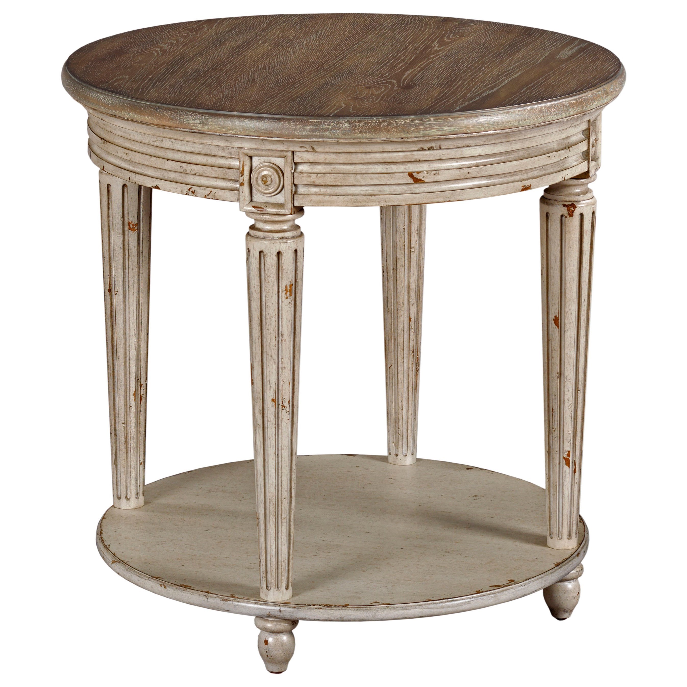 American Drew Southbury Round End Table With Distressed Finish Lindy S Furniture Company End Tables We begin with a collection of round side tables that are as unique as they are geometrically interesting. southbury round end table