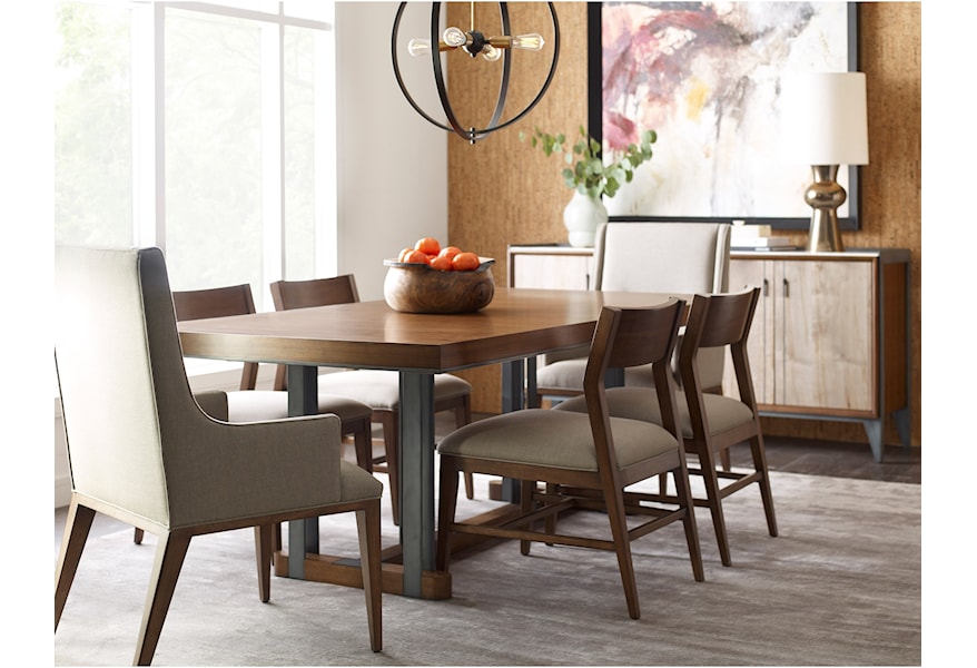 American Drew Modern Synergy 700 Dining Room Group 1 Contemporary Formal Dining Room Group With Rectangular Table Esprit Decor Home Furnishings Formal Dining Room Groups