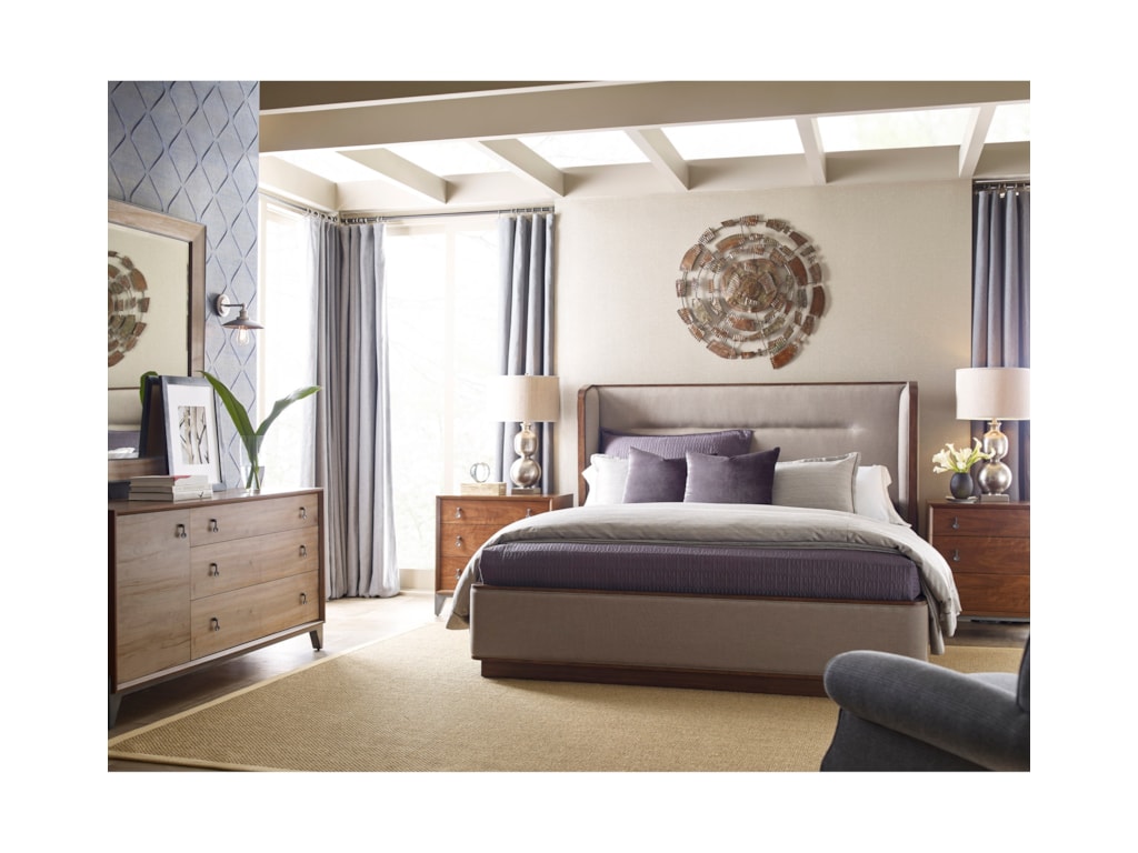 American Drew Modern SynergyQueen Astro Upholstered Bed