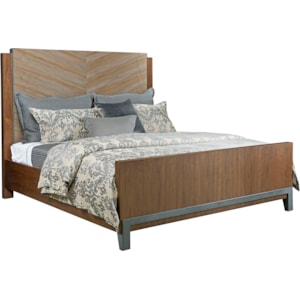 American Drew Modern Synergy 700 313r Contemporary Queen Chevron Panel Bed With Two Tone Look Northeast Factory Direct Panel Beds